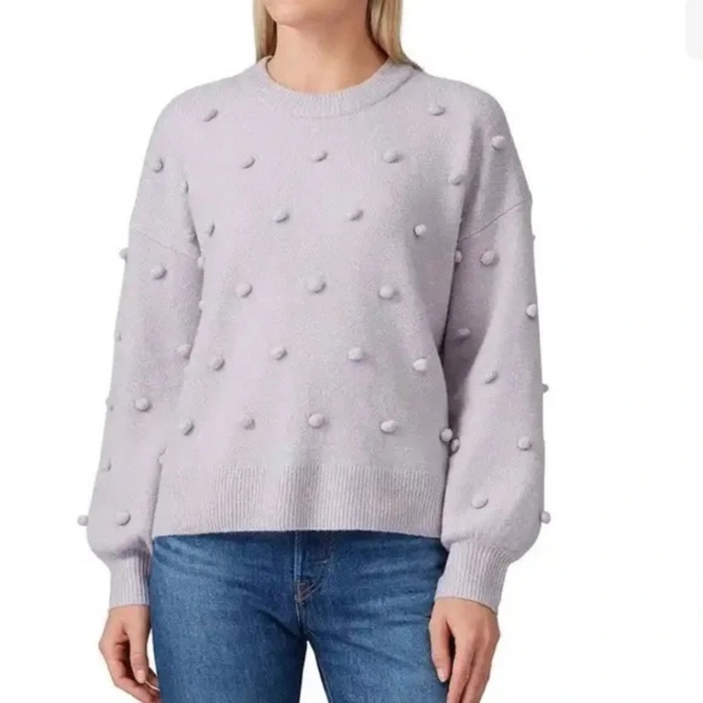 Madewell Ada Bobble Crew Pullover Sweater in Lavender